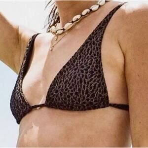 Andie Swim Black Gold The Tropez Bikini Top Demi Moore Collection